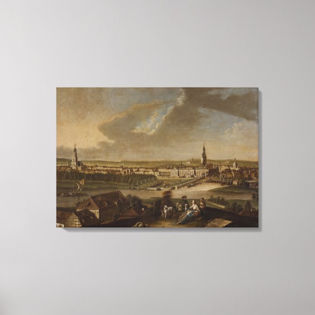 View over Potsdam från Brauhausberg, 1772 Canvastryck (Framsida)