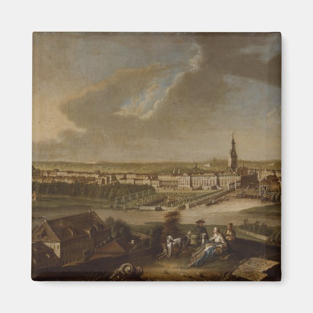 View over Potsdam från Brauhausberg, 1772 Magnet (Framsidan)