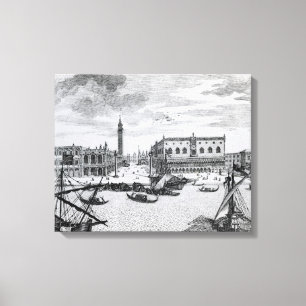View Piazza San Marco från Bacino, Venedig Canvastryck