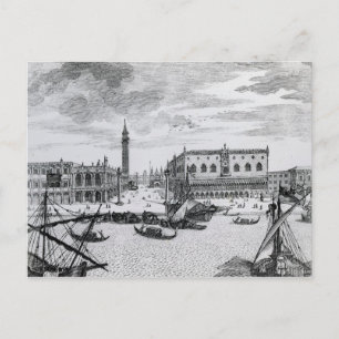 View Piazza San Marco från Bacino, Venedig Vykort