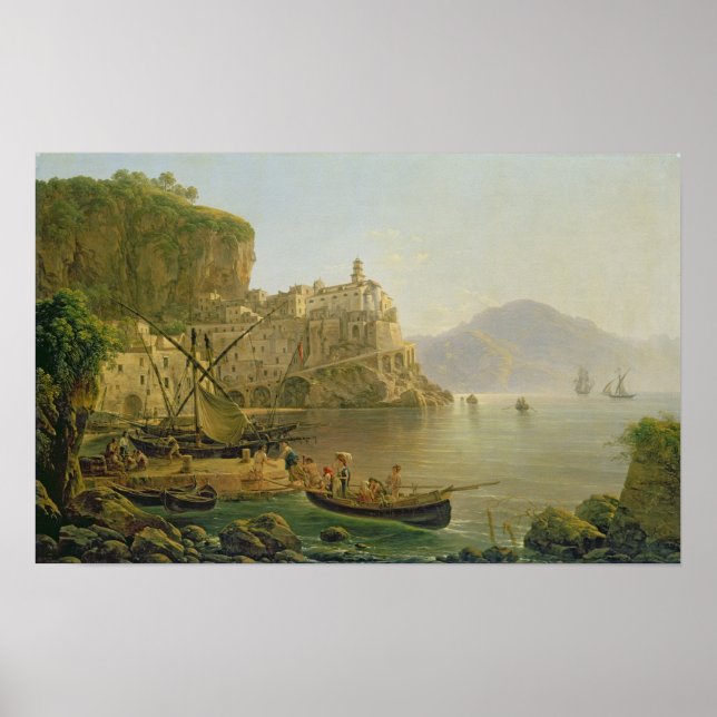 View Towards Atrani on the Amalfi, 1817 Poster (Framsidan)