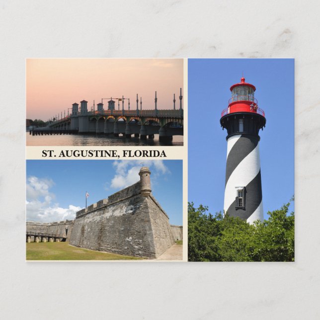 Views of St. Augustine, Florida Vykort (Framsida)