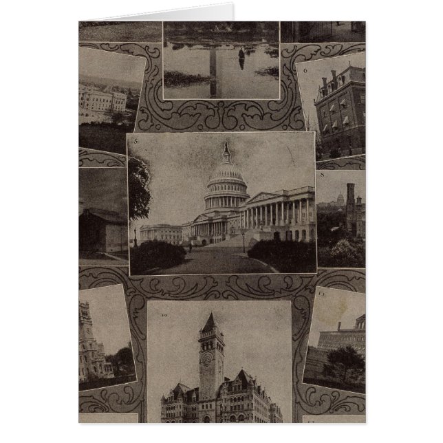 Views Washington, DC Hälsningskort (Framsidan)