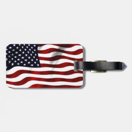 Viftande amerikansk flagga bagagebricka