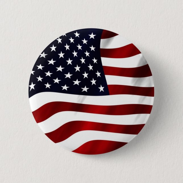 Viftande amerikansk flagga knapp (Framsida)