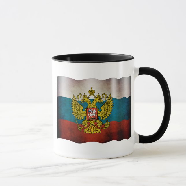 Viftande flagga av Ryssland Mugg (Höger)