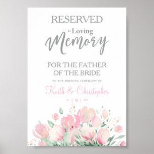 Vig Minnessits Reserverad Blomsterkrans Poster