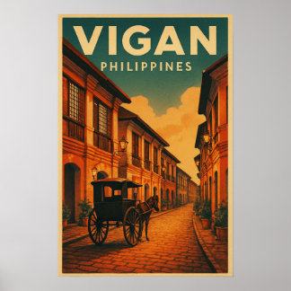 Vigan, Filippinerna Resa Poster