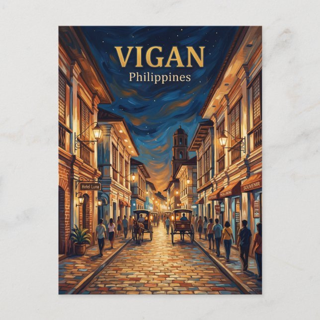 Vigan historiska stad Filippinerna Vykort (Framsida)