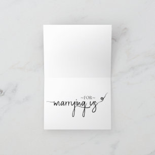 Vigdselpräster tack för att du vigde oss kort