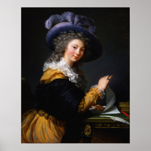 Vigée Le Brun - Dam som viker ett brev Poster