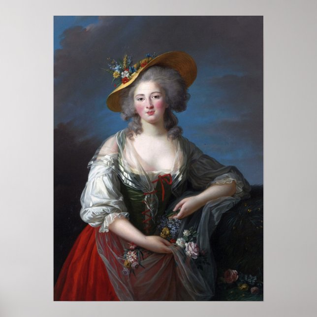 Vigée Le Brun - Elisabeth of Frankrike Versailles Poster (Framsidan)