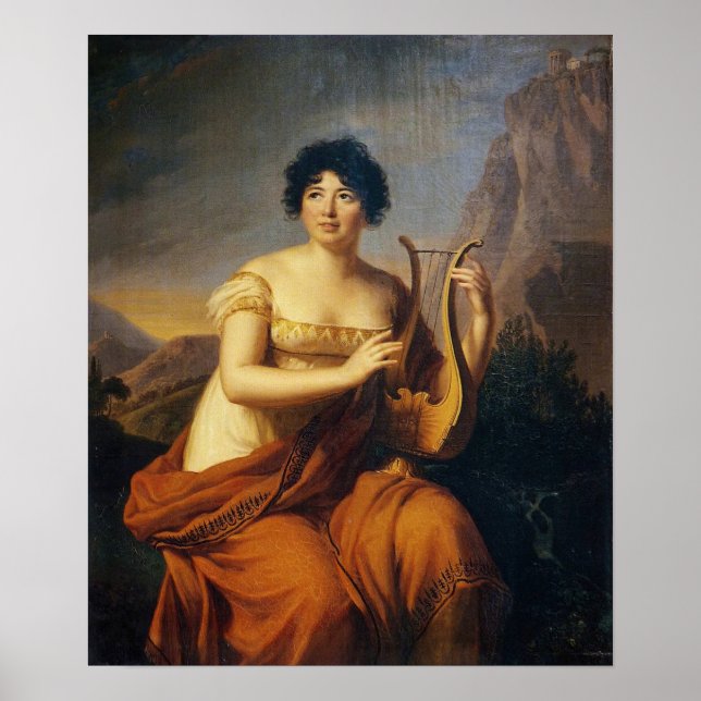 Vigée Le Brun - Madame De Stael i Corinne Poster (Framsidan)