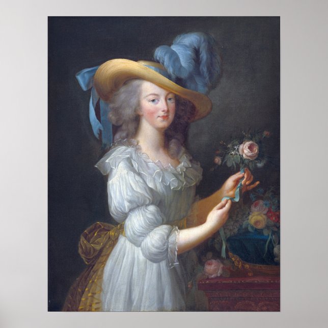 Vigée Le Brun - Marie Antoinette in Muslin Dress Poster (Framsidan)