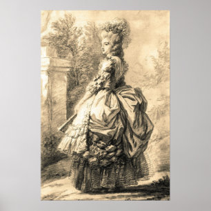 Vigée Le Brun - Marie Antoinette Spazerar Poster