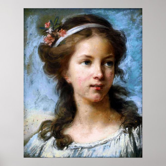 Vigée Le Brun - Porträtt av ung flicka Poster (Framsidan)