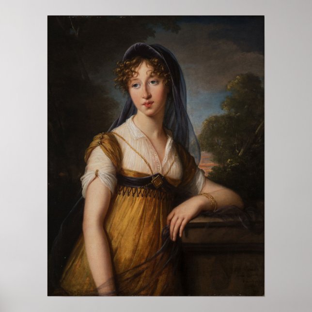 Vigée Le Brun - Porträtt of a Woman 1803 Poster (Framsidan)