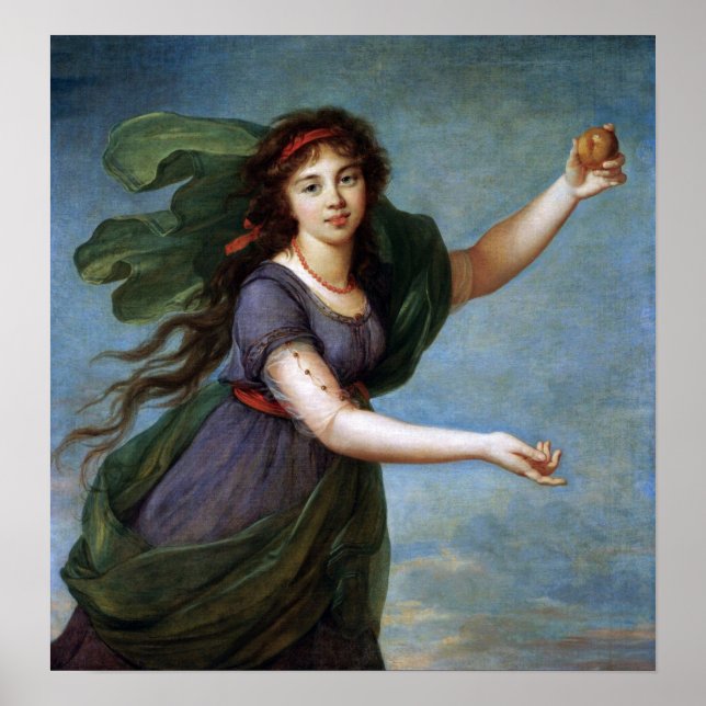 Vigée Le Brun - Porträtt of a Young Woman Poster (Framsidan)