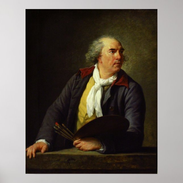 Vigée Le Brun - Porträtt of Hubert Robert 1788 Poster (Framsidan)