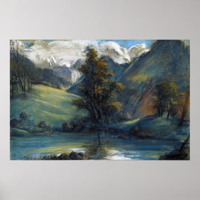 Vigée Le Brun - Sjö Challes and Mont Blanc Poster (Framsidan)