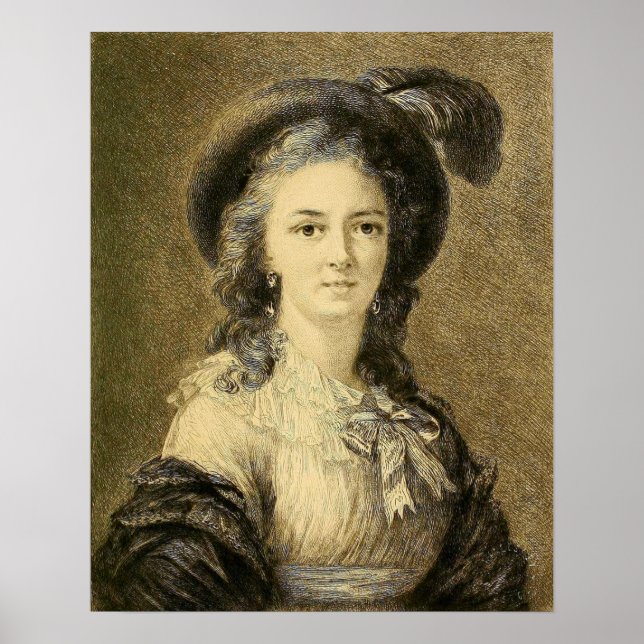 Vigée Le Brun - Womans skiss Poster (Framsidan)