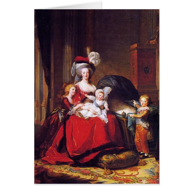 Vigée-Lebrun - Marie Antoinette och henne barn Hälsningskort (Framsidan)