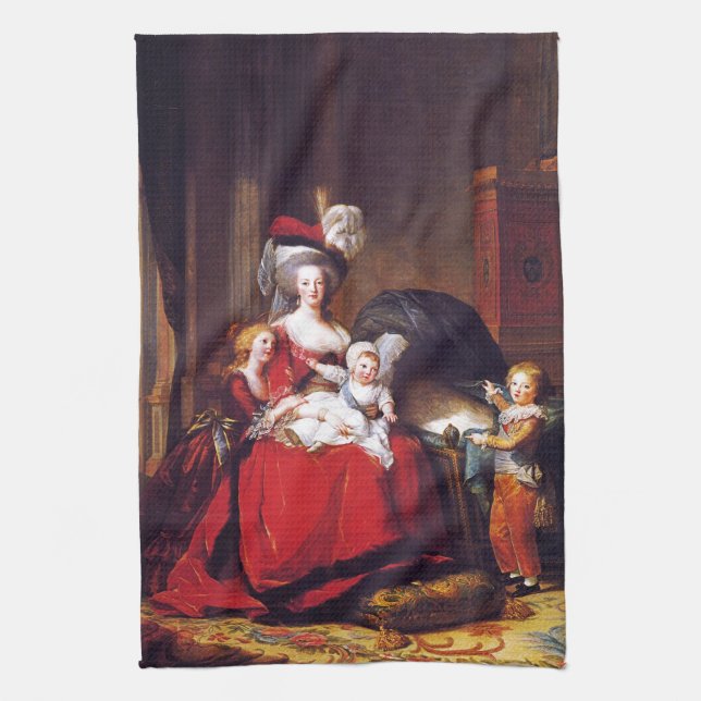 Vigée-Lebrun - Marie Antoinette och henne barn Kökshandduk (Vertikal)