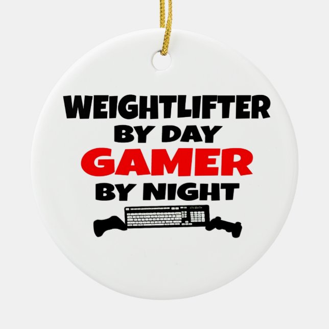 Vightlifter Gamer Julgransprydnad Keramik (Framsidan)