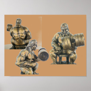 Vightlyftande BodyBuilder Poster