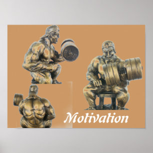 Vightlyftande BodyBuilder Poster
