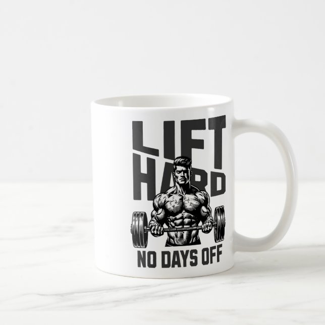 Vightlyftande Bodybuilding Gym Motivation Satt 1 Kaffemugg (Höger)