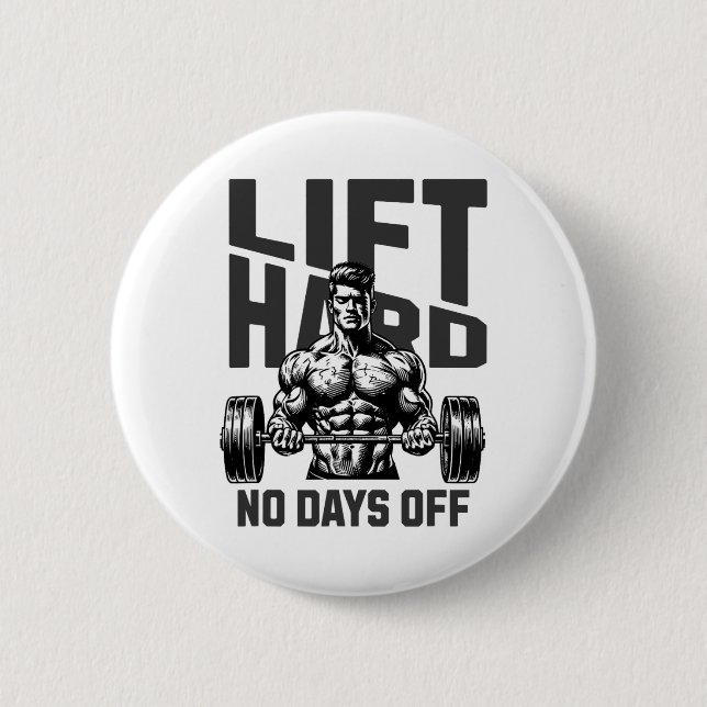 Vightlyftande Bodybuilding Gym Motivation Satt 1 Knapp (Framsida)