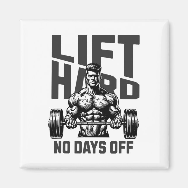 Vightlyftande Bodybuilding Gym Motivation Satt 1 Magnet (Framsidan)