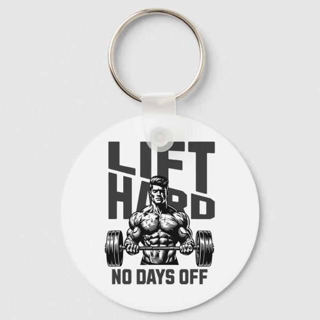 Vightlyftande Bodybuilding Gym Motivation Satt 1 Nyckelring (Framsida)