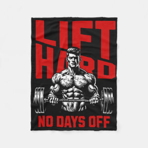 Vightlyftande Bodybuilding Gym Motivation Satt 2 Fleecefilt