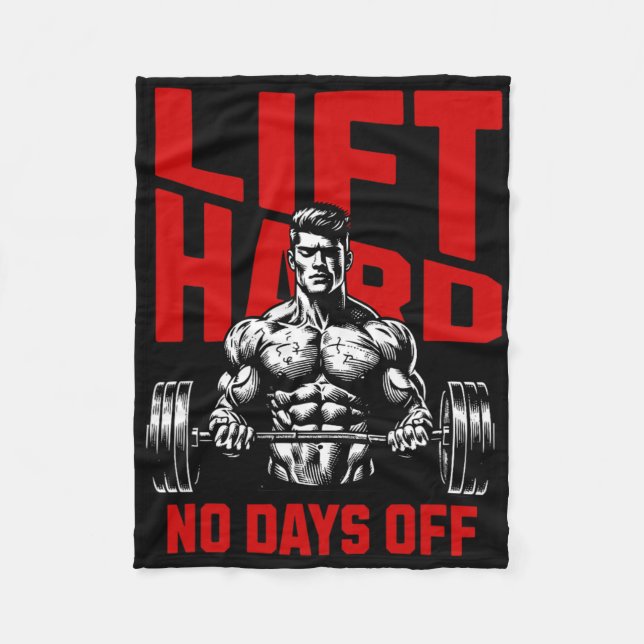 Vightlyftande Bodybuilding Gym Motivation Satt 2 Fleecefilt (Framsidan)