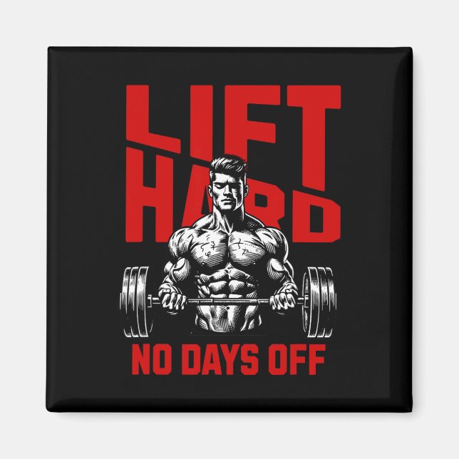 Vightlyftande Bodybuilding Gym Motivation Satt 2 Magnet (Framsidan)