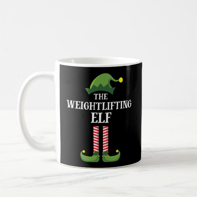 Vightlyftande Elf Matching Family Group jul Kaffemugg (Vänster)