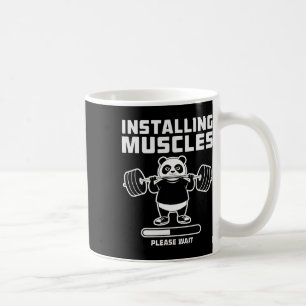Vightlyftande Installations-muskelns arbetsaktion Kaffemugg