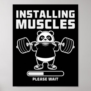 Vightlyftande Installations-muskelns arbetsaktion Poster