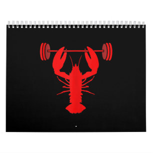 Vightlyftande Lobster Bodybuilder vid Gym Kalender