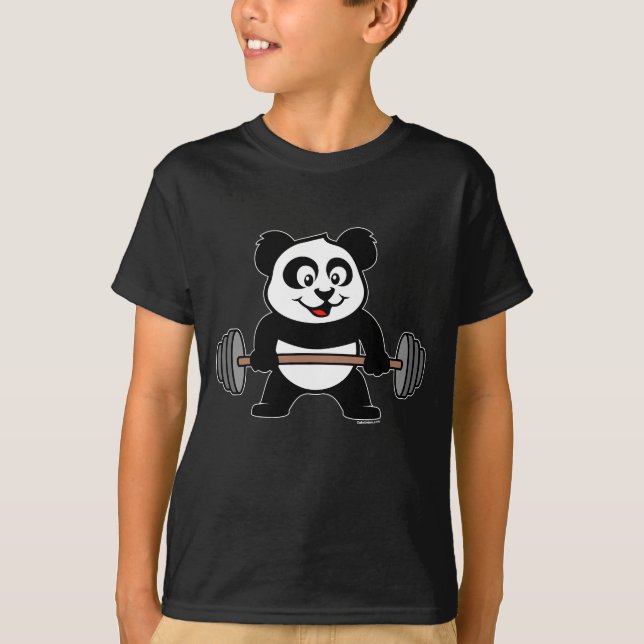 Vightlyftande Panda T-shirt (Framsida)