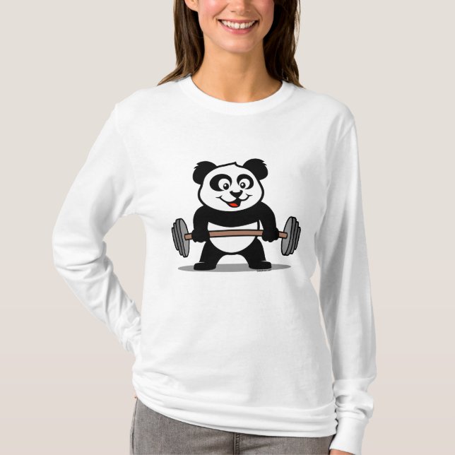 Vightlyftande Panda Tee Shirt (Framsida)