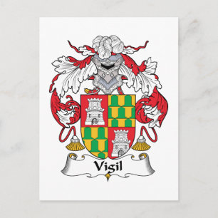 Vigil Family Crest Vykort