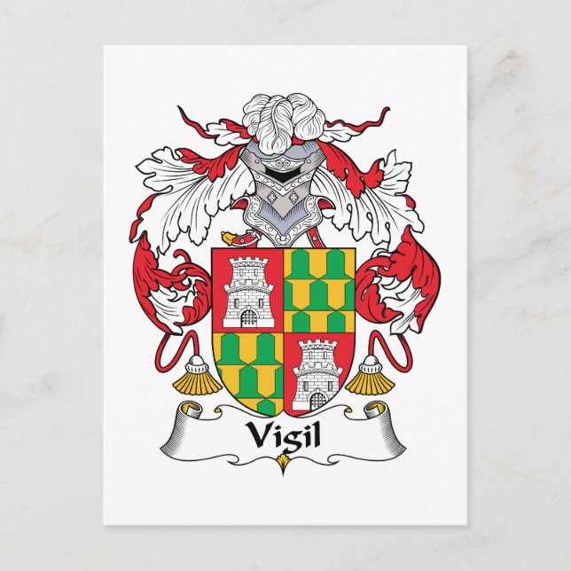 Vigil Family Crest Vykort (Framsida)