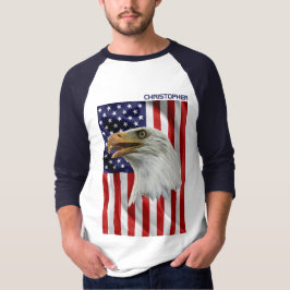 Vigilant American Eagle, USA flagga, Patriotic T Shirt