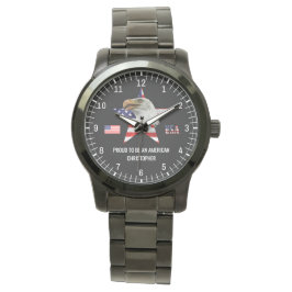 Vigilant Eagle, den amerikanska Flagga Patriotic Armbandsur