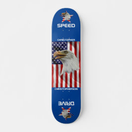 Vigilant Eagle, den amerikanska Flagga Patriotic Mini Skateboard Bräda 18,5 Cm