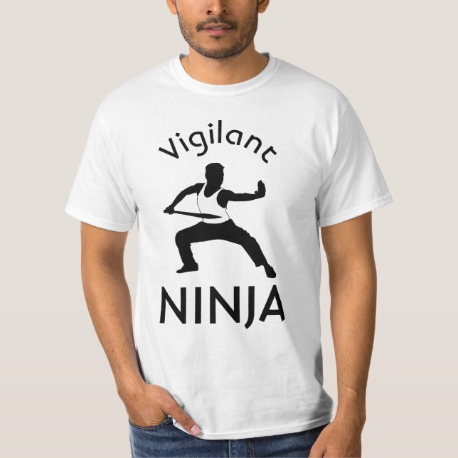 Vigilant Ninja roligt anpassade T-shirt (Framsida)