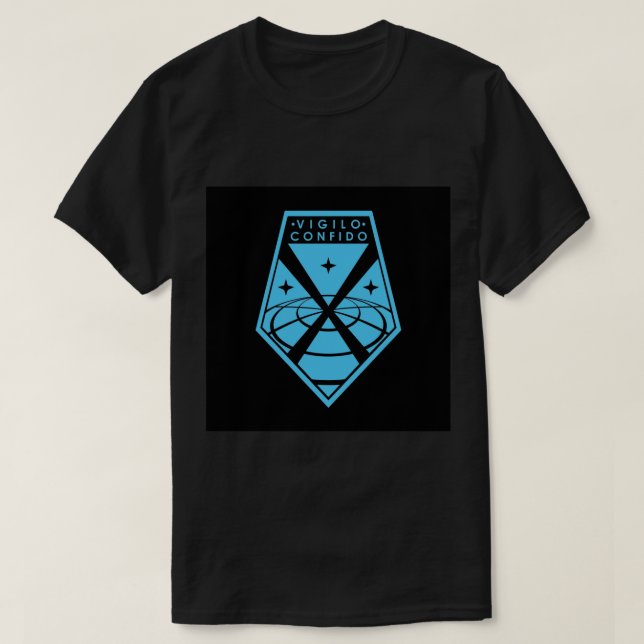 Vigilo Confido XCOM Logotyp Dekorativ kudde T Shirt (Design framsida)